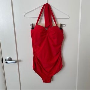 Vintage Inspired Red Bathing Suit